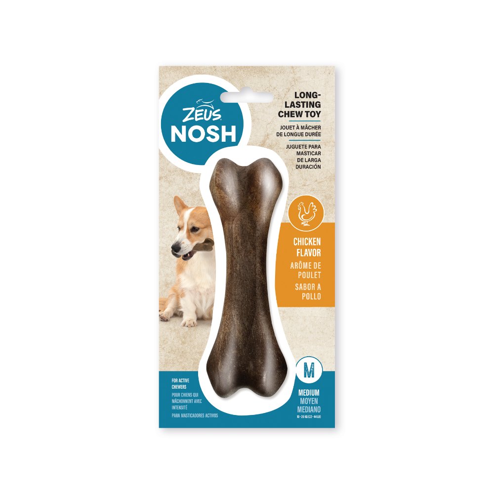 Hueso mordedor con aroma para perro Zeus Nosh Strong 11cm