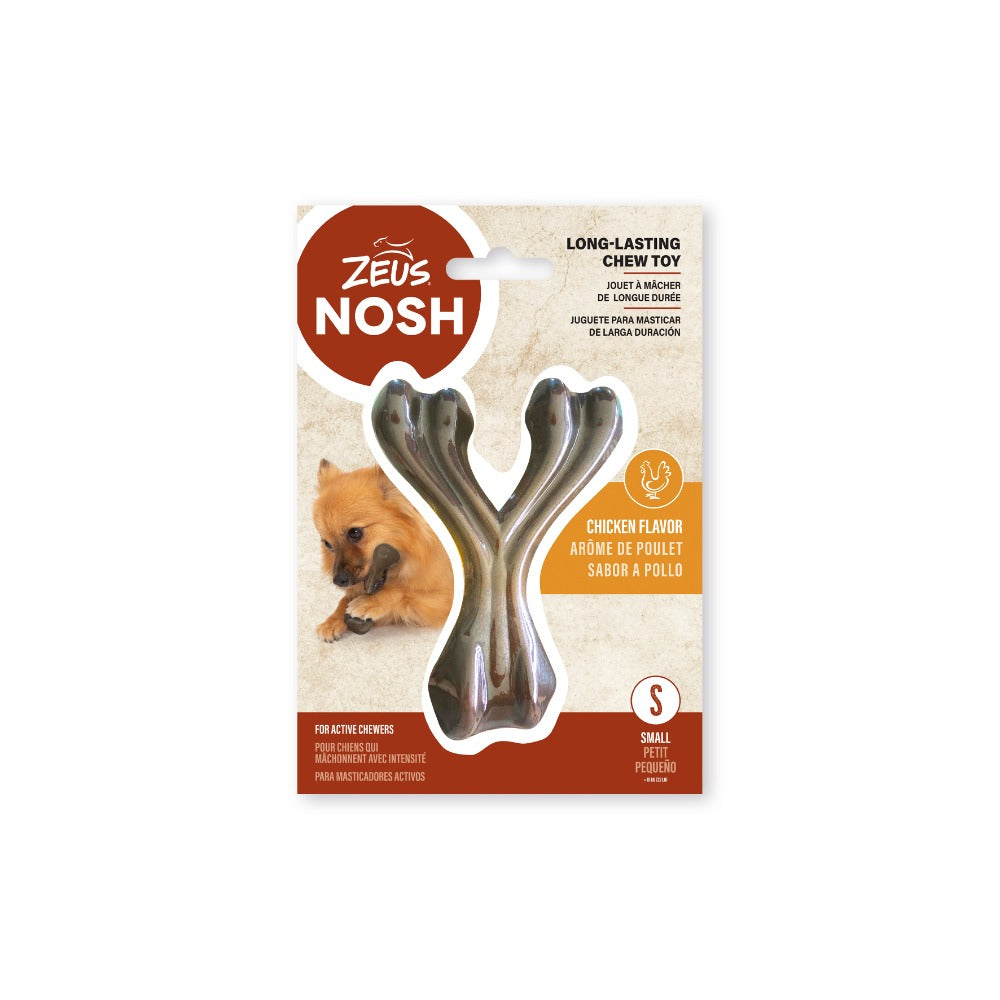 Hueso en forma de Y mordedor con aroma Zeus Nosh Strong 15cm