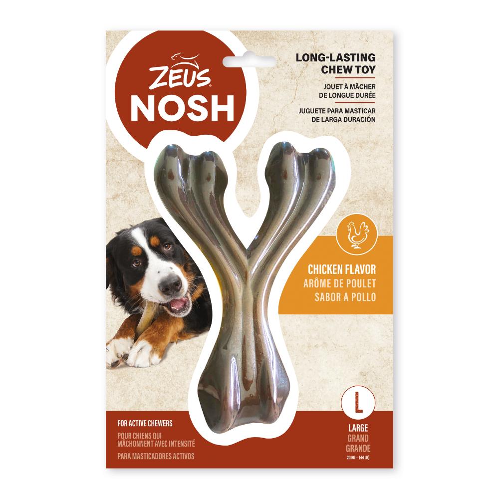 Hueso en forma de Y mordedor con aroma Zeus Nosh Strong 11cm