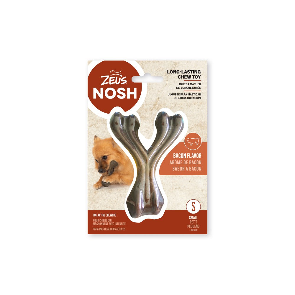 Hueso en forma de Y mordedor con aroma Zeus Nosh Strong 11cm