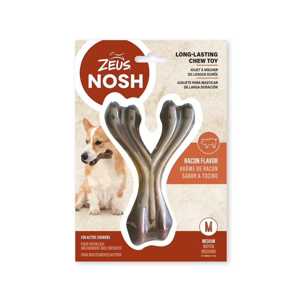 Hueso en forma de Y mordedor con aroma Zeus Nosh Strong 18cm