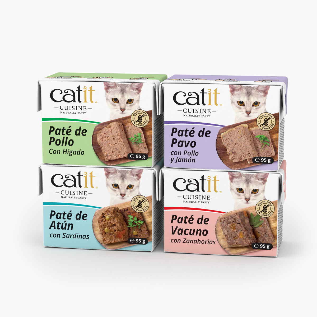 Catit Cuisine Paté de Pollo con Hígado, 95g - Pack de 12 unidades