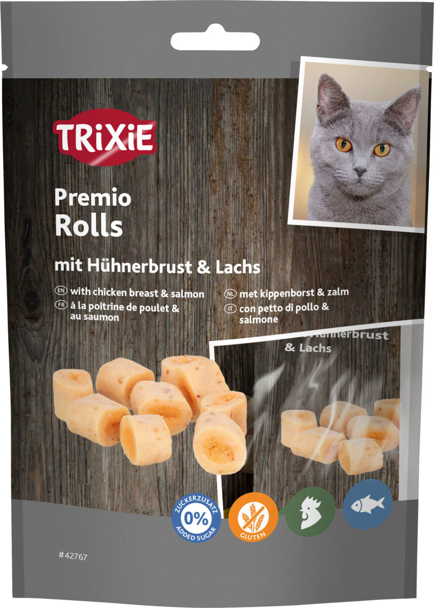 Premio Rolls con pechuga de pollo y salmón