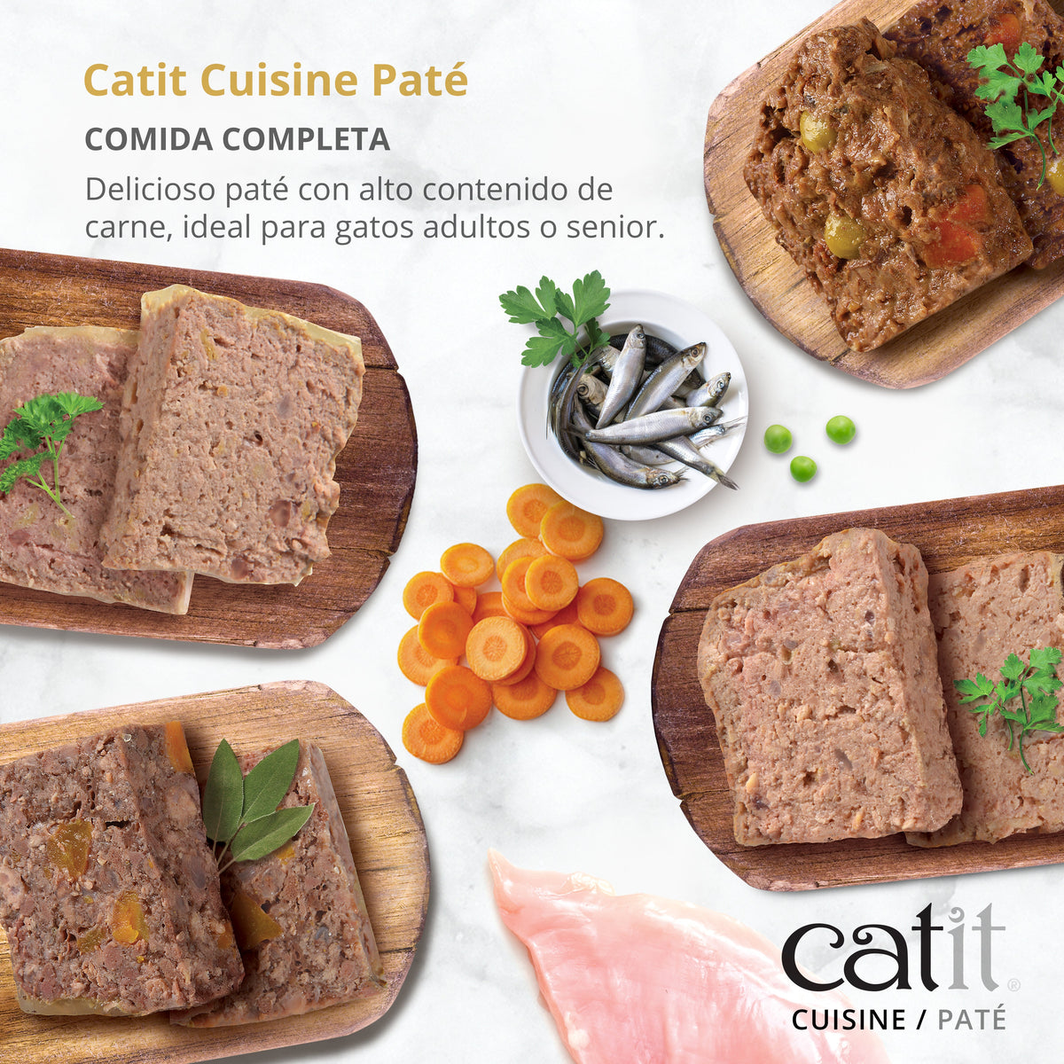 Catit Cuisine Paté de Pollo con Hígado, 95g - Pack de 12 unidades