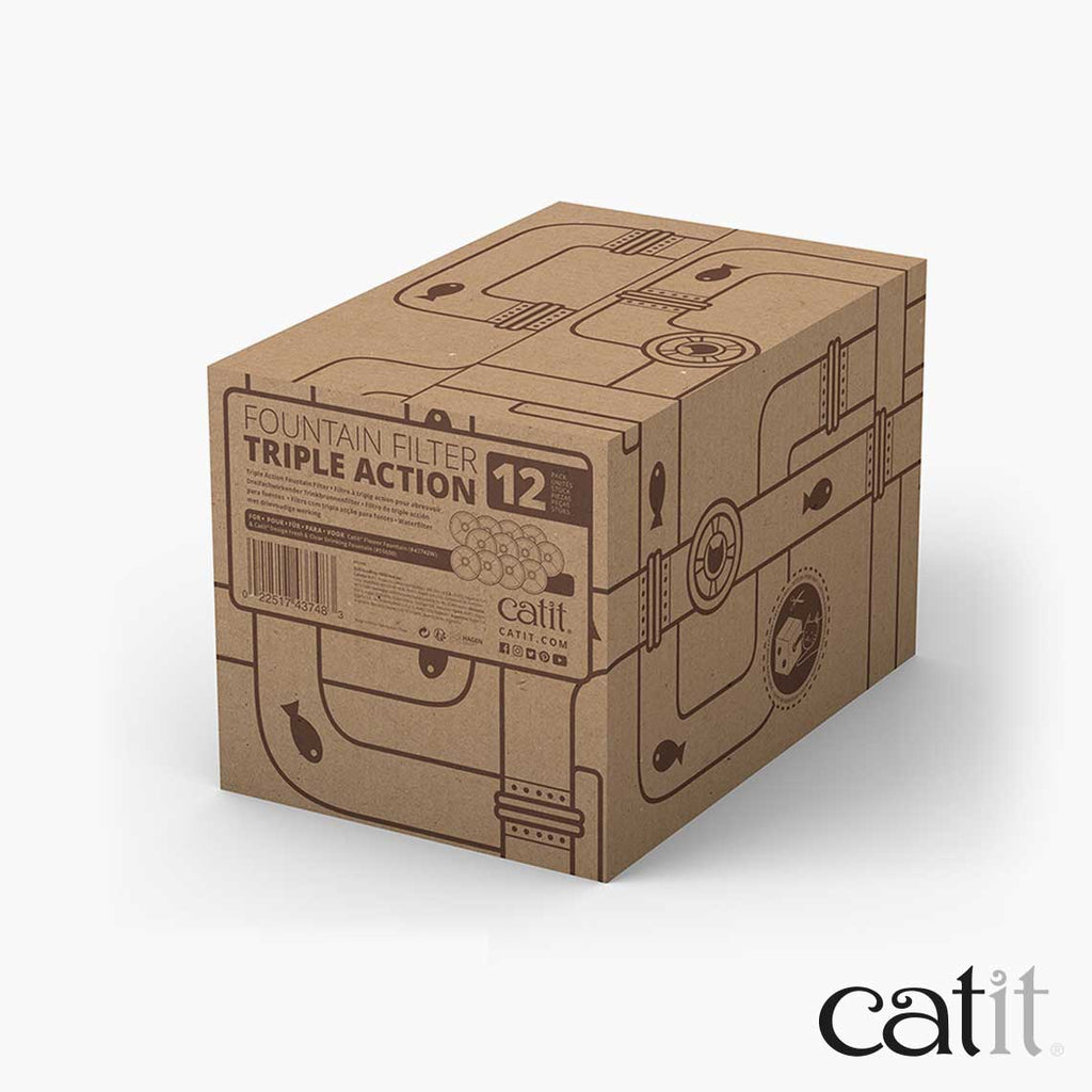 Catit Filtro de Triple Acción para Fuentes, 12 uds