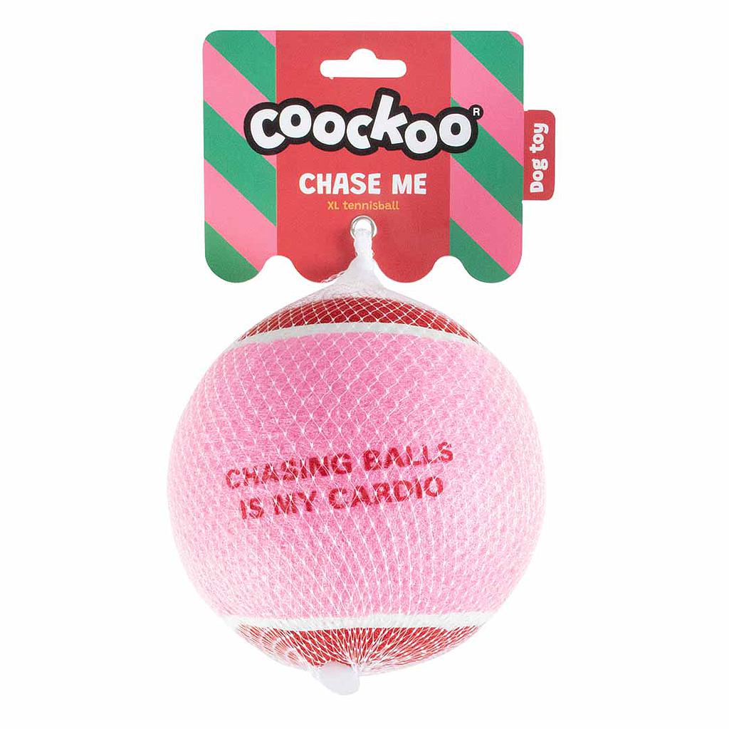 DUVO COOCKOO JUGUETE PERRO CHASE ME XL ROJO Y ROSA 12,7 CM