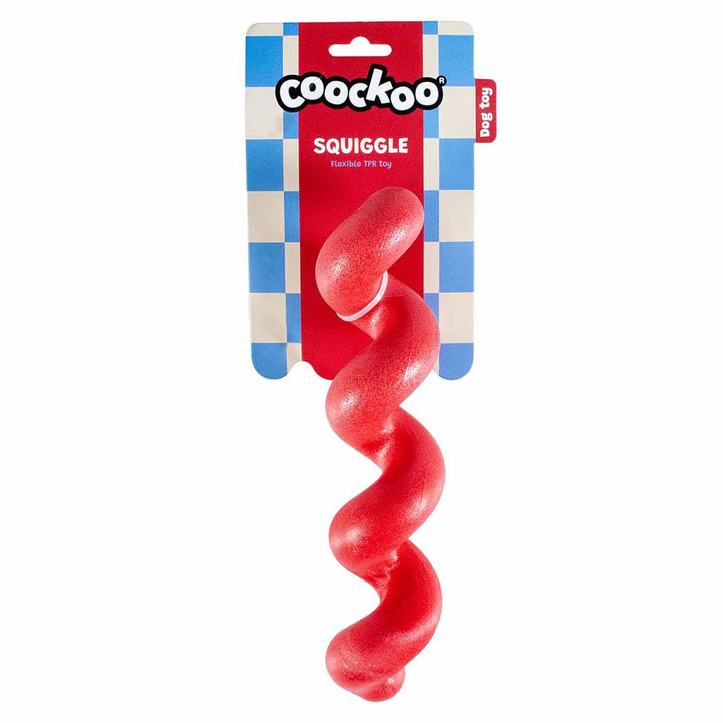 DUVO COOCKOO JUGUETE PERRO SQUIGGLE ROJO 26,5 x 5,7 CM