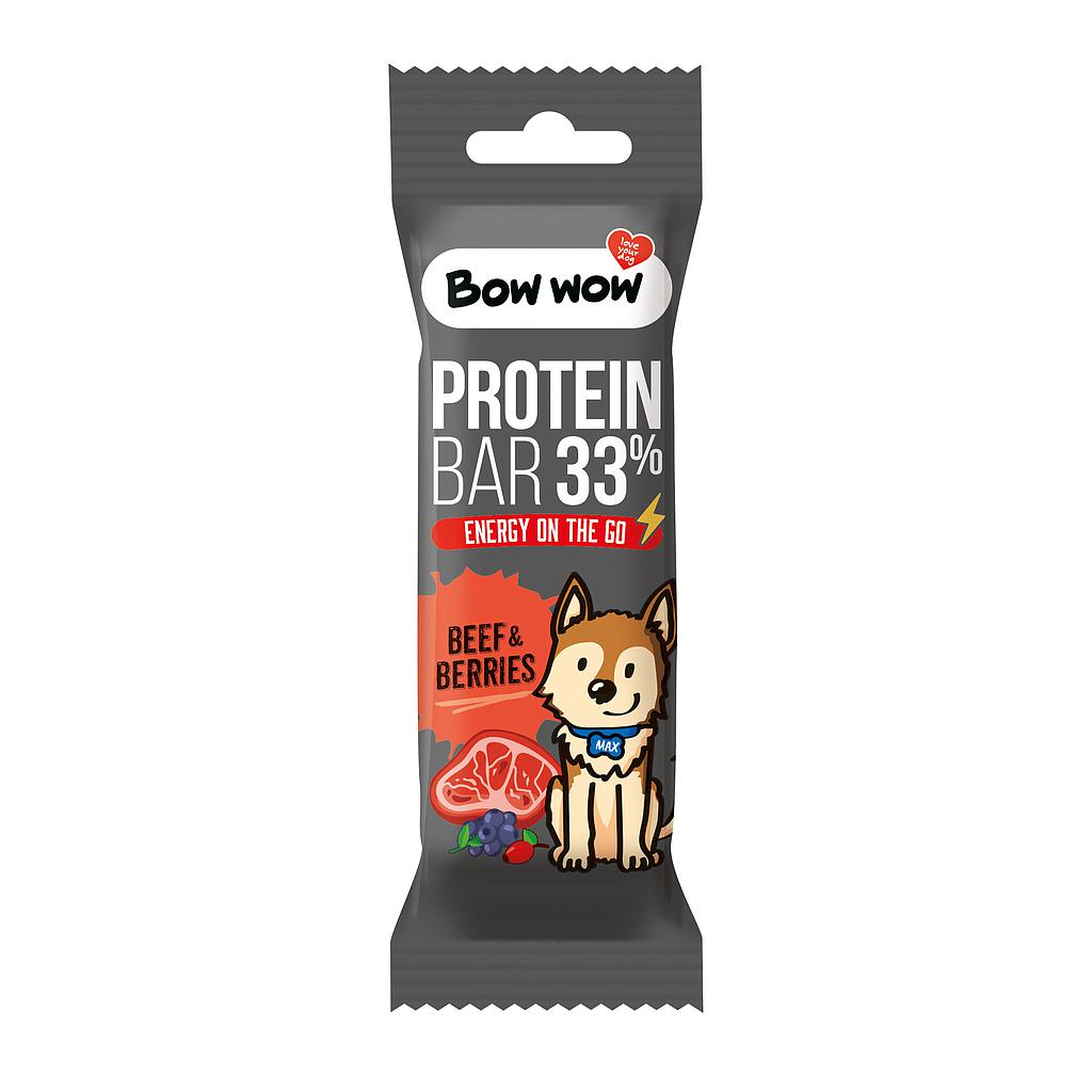 BOW WOW PROTEINA BAR WITH BEEF & BERRIES 32 GR / 30 BOLSAS