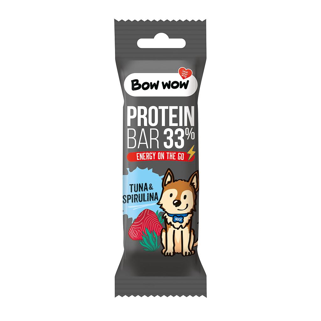 BOW WOW PROTEINA BAR WITH TUNA & SPIRULINA 32 GR / 30 BOLSAS