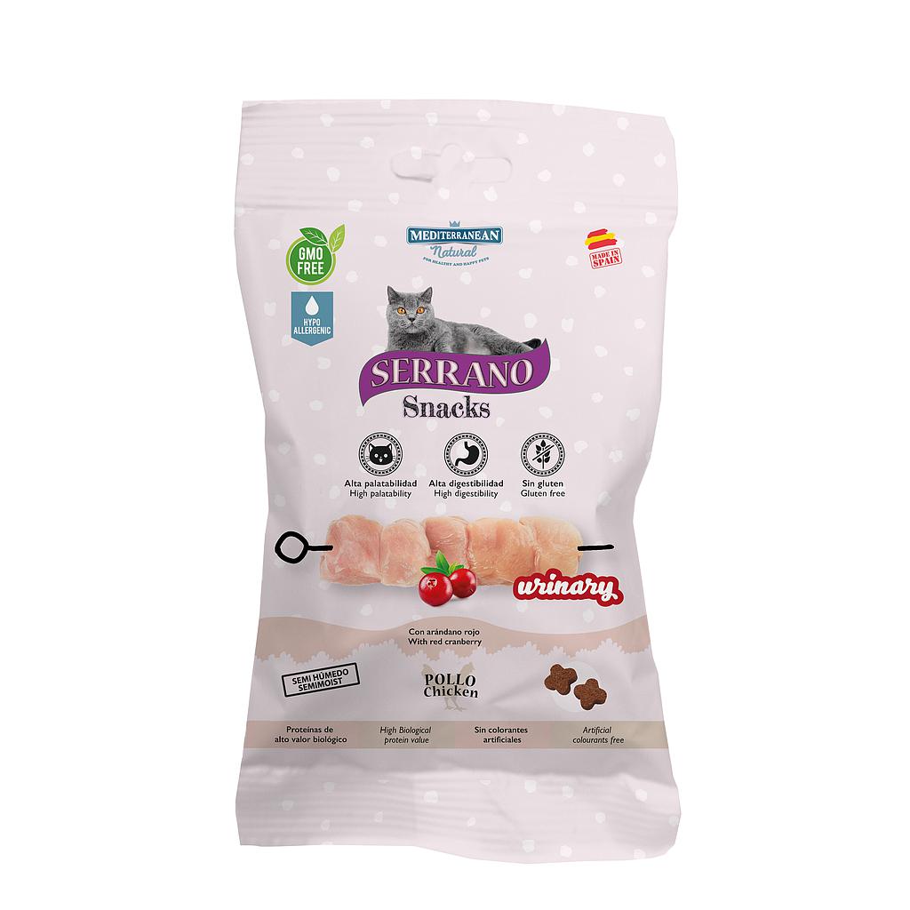 MDT NEW SERRANO SNACKS GATO URINARY POLLO 50 GR