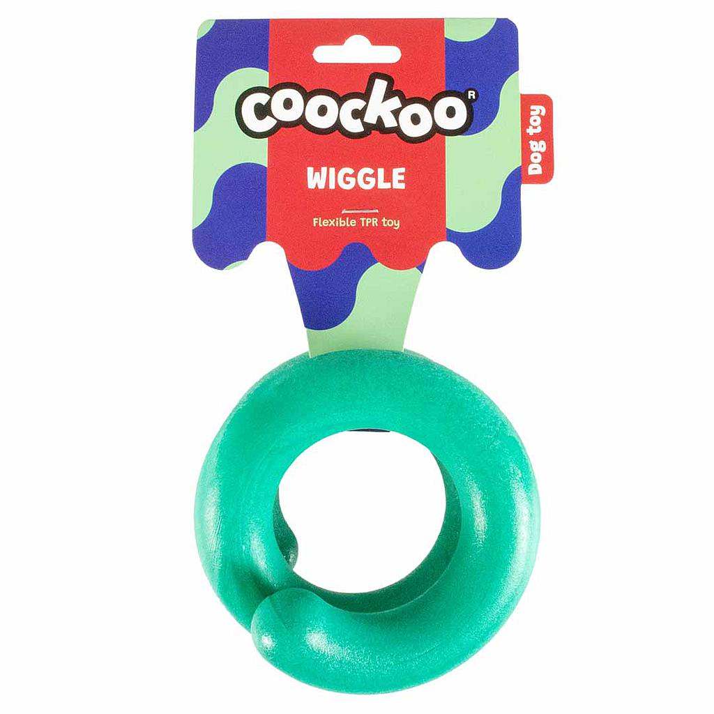 DUVO COOCKOO JUGUETE PERRO WIGGLE VERDE 12 x 11,7 CM