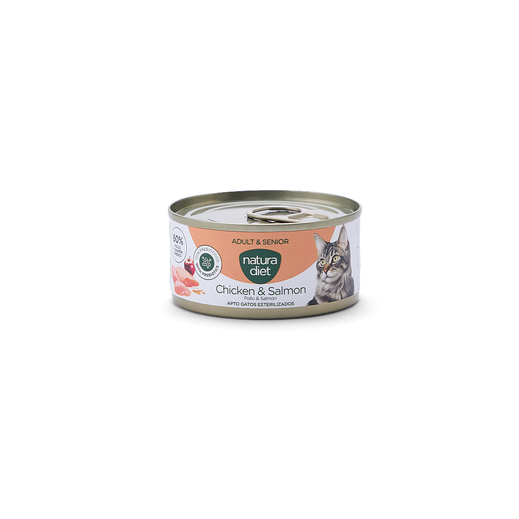 DNG NATURA DIET CAT PATE ADULT SALMON & CHICKEN 85 GR
