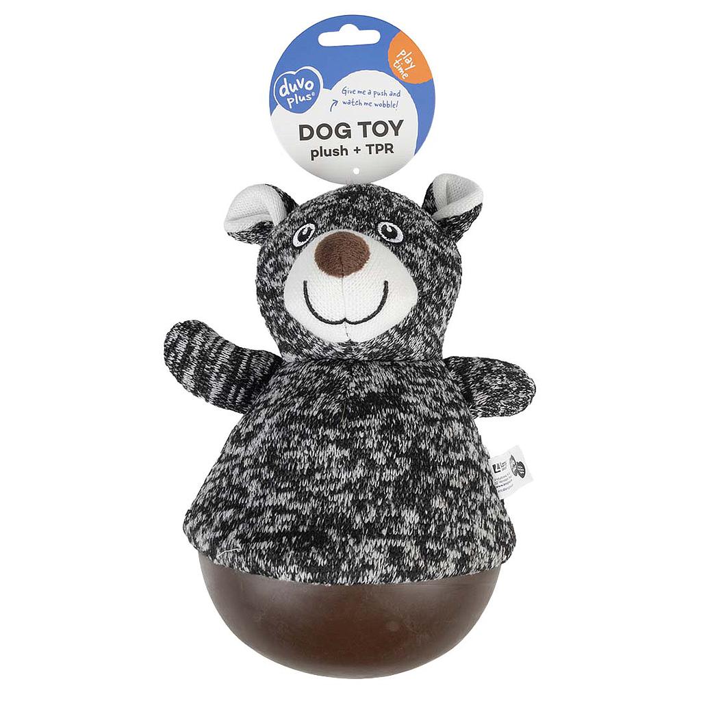 DUVO JUGUETE PERRO PELUCHE TUMBLY OSO NEGRO 13,5 x 13,5 x 22 CM