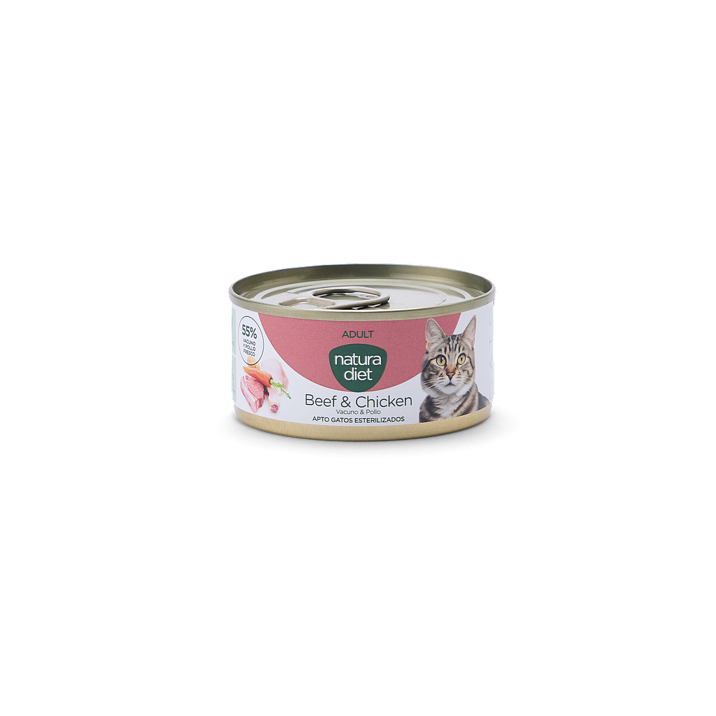 DNG NATURA DIET CAT PATE ADULT BEEF & CHICKEN 85 GR