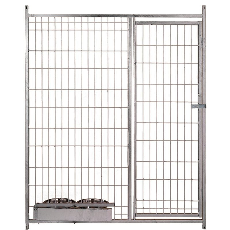 Frente de Boxes para Perros Malla 5 x 10 cm con Comederos