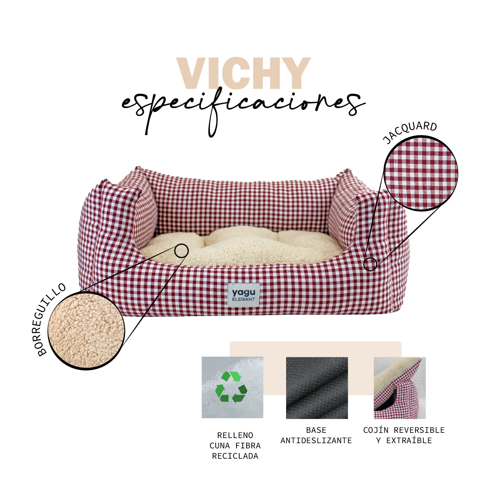 YAGU CUNA CONFORT VICHY Grana