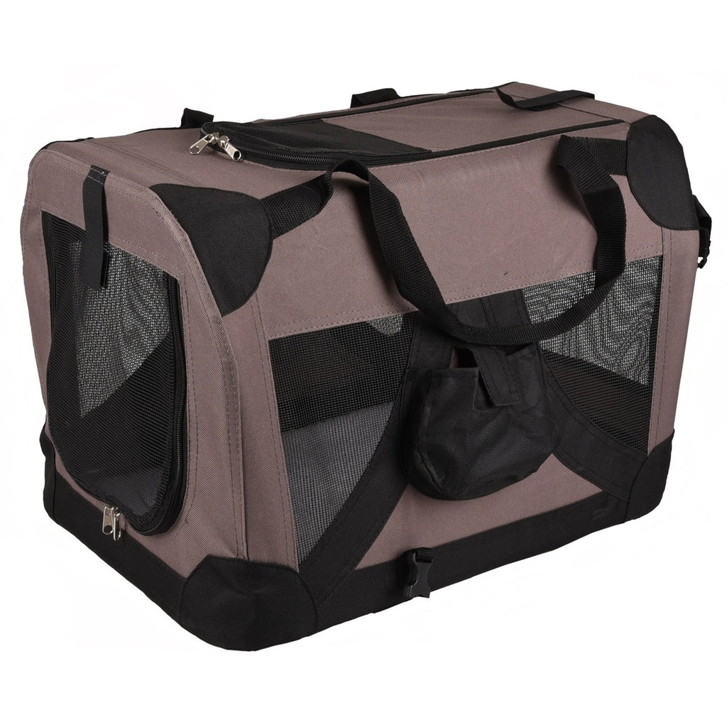 Transportín Plegable Para Perro Flamingo Alix Taupe