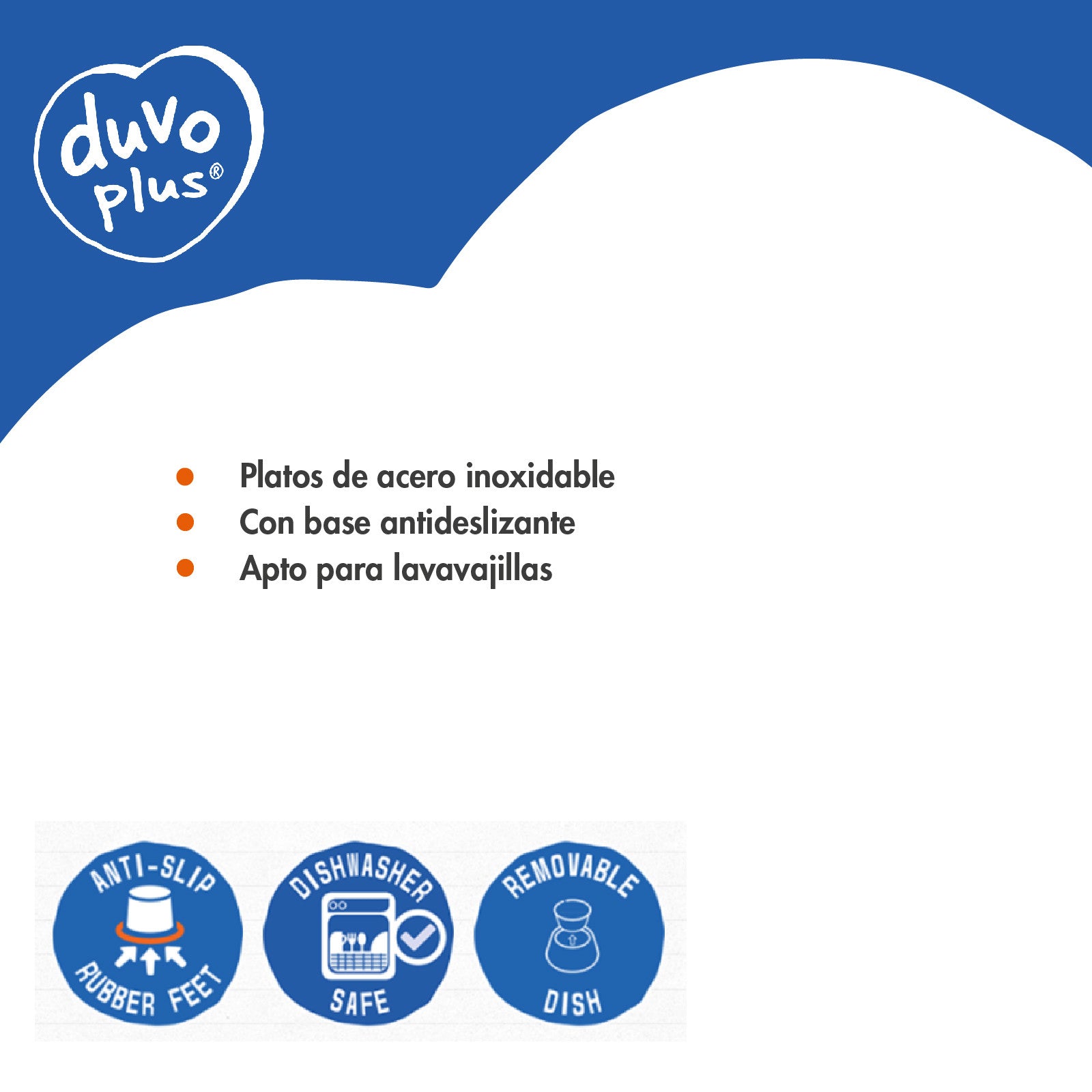 Soporte DUVO con Comederos de Acero Inoxidable