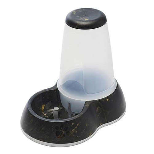Bebedero Dispensador Loop Marble Negro