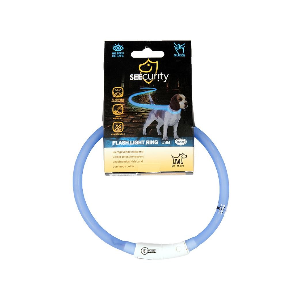 DUVO SEECURITY COLLAR LED SILICONA AZUL