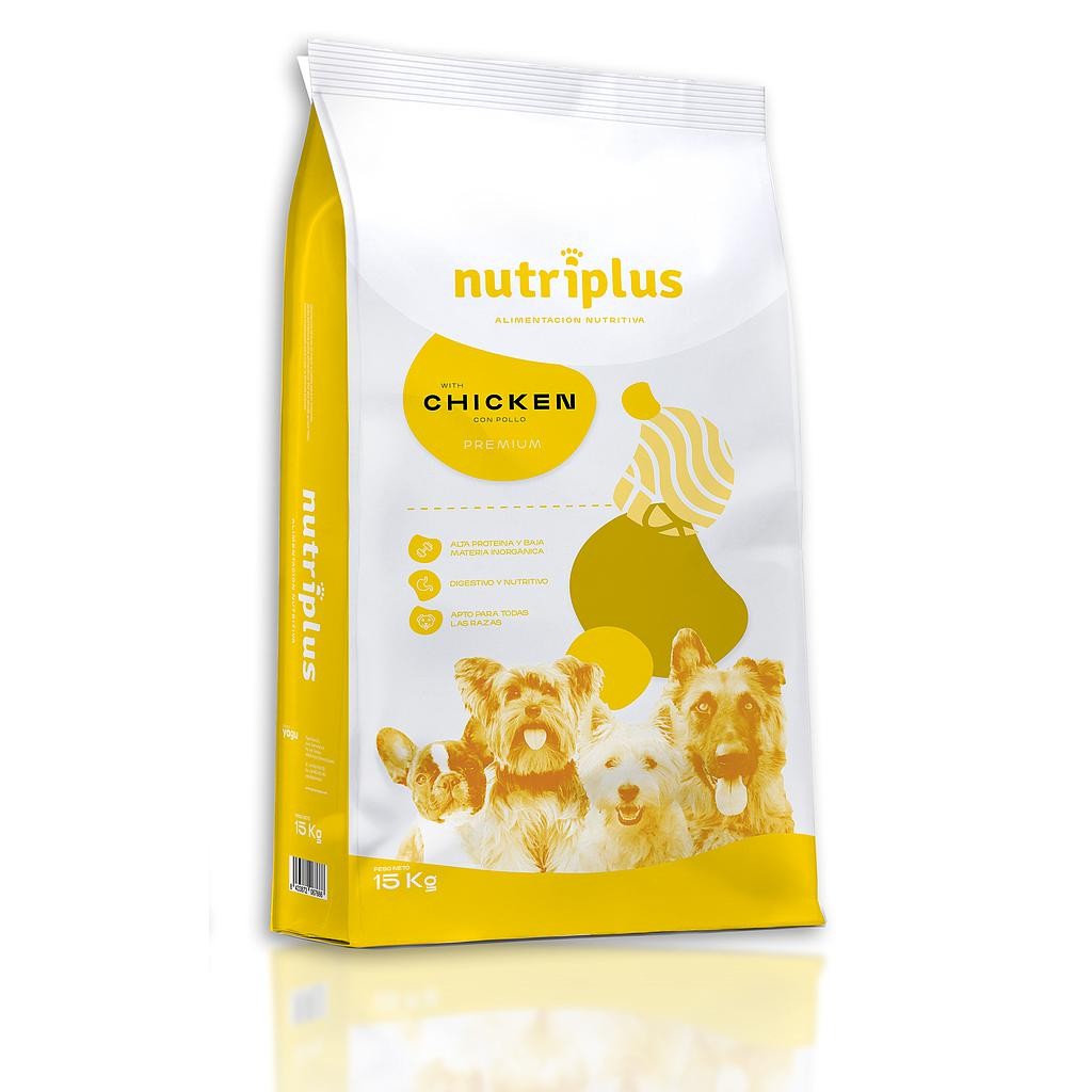 Pienso Nutriplus para perros adultos Pollo