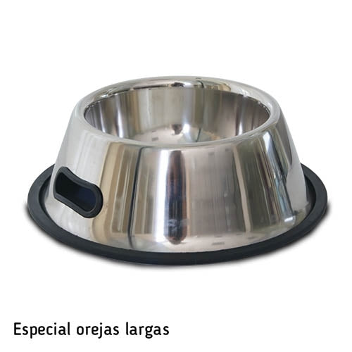 Comedero bebedero para perros  Inoxidable con asas