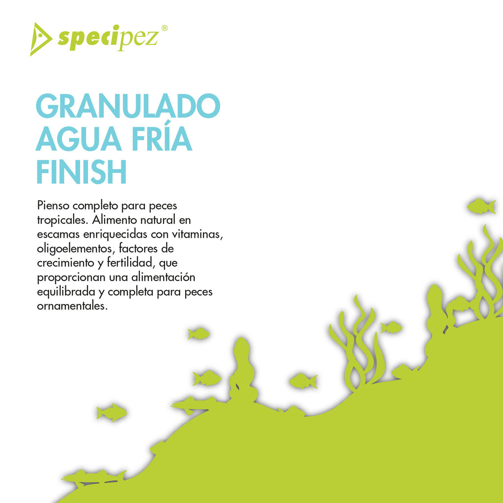 Comida granulado agua fría finish Specipez