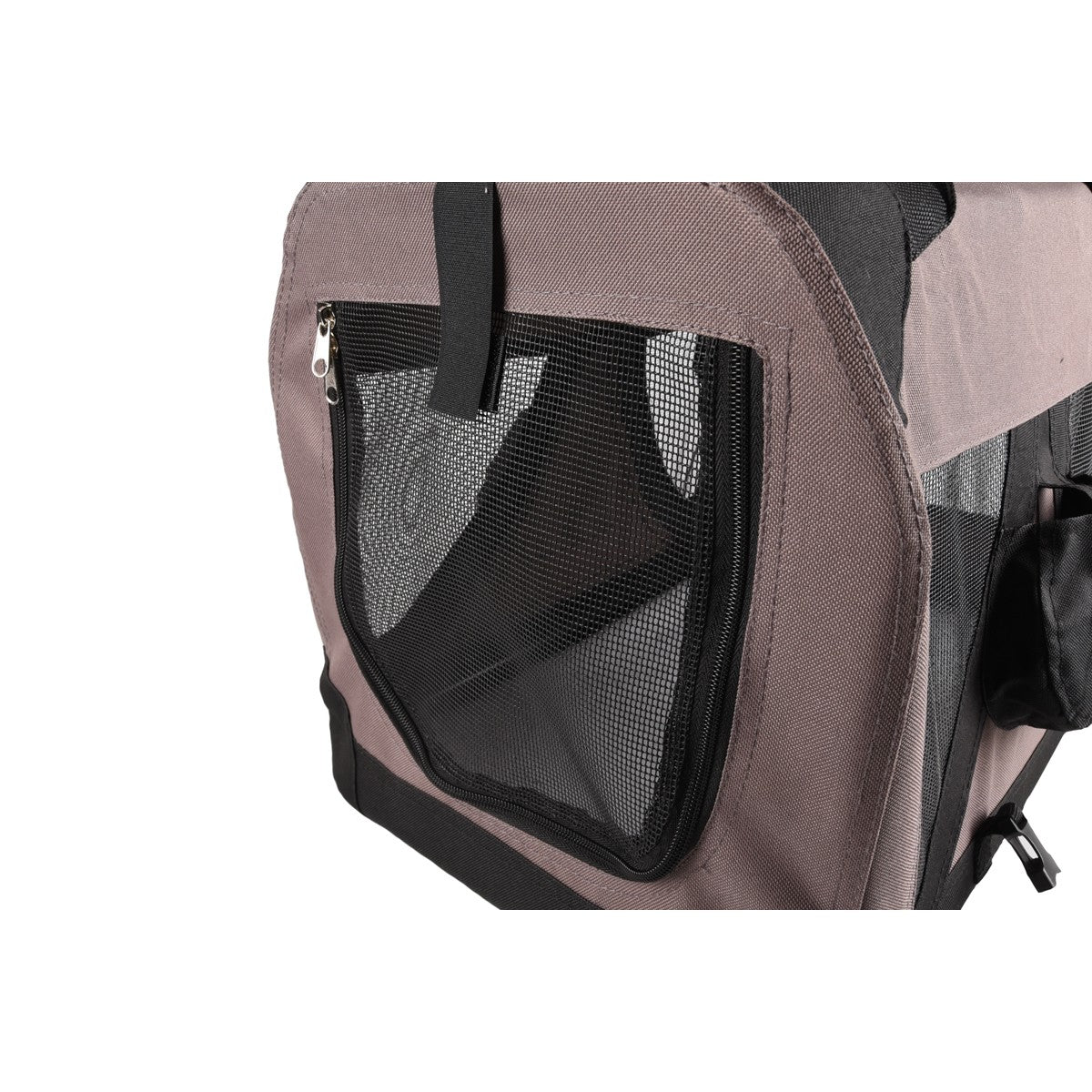 Transportín Plegable Para Perro Flamingo Alix Taupe