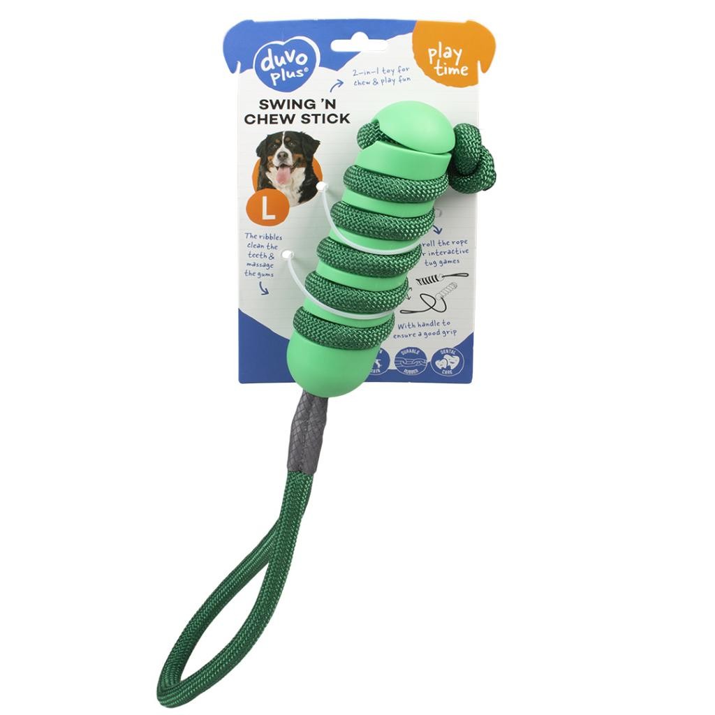 Juguete para perro cuerda y goma Swings Duvoplus