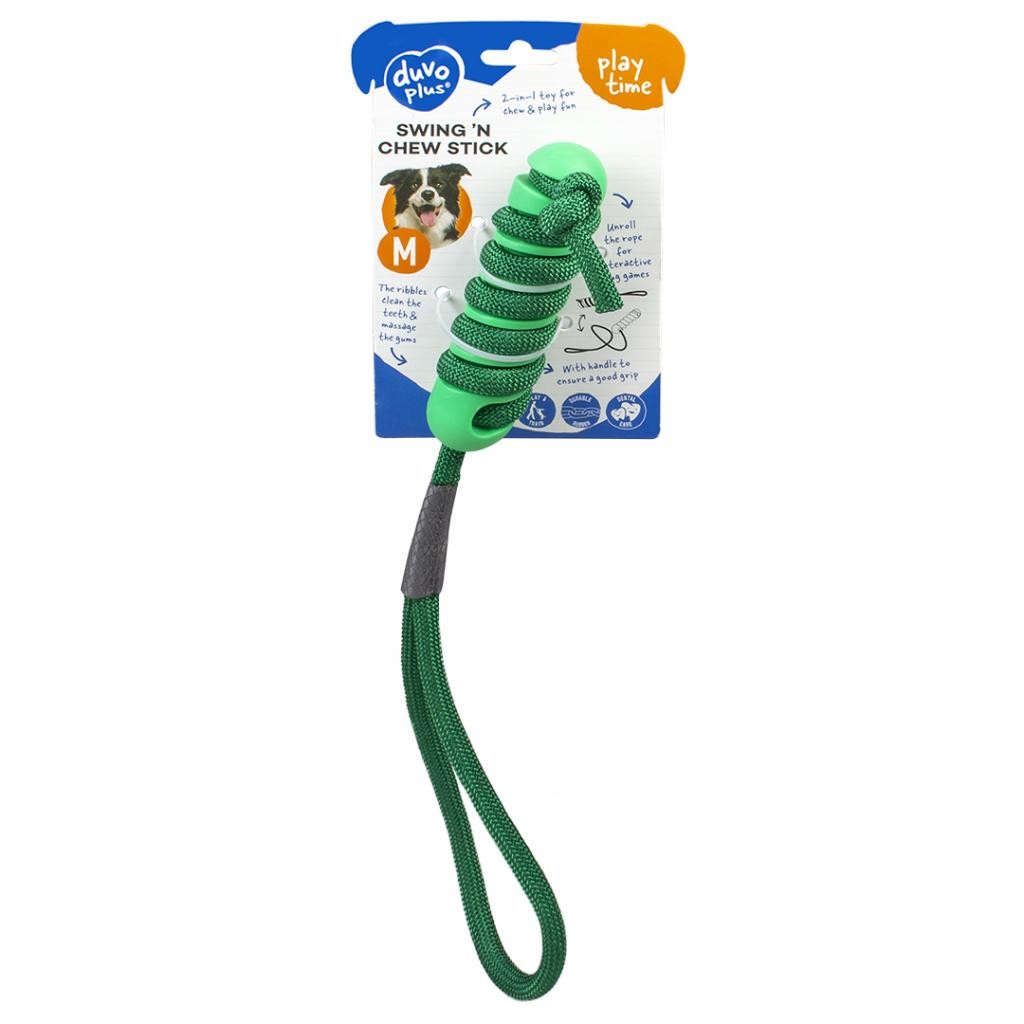 Juguete para perro cuerda y goma Swings Duvoplus