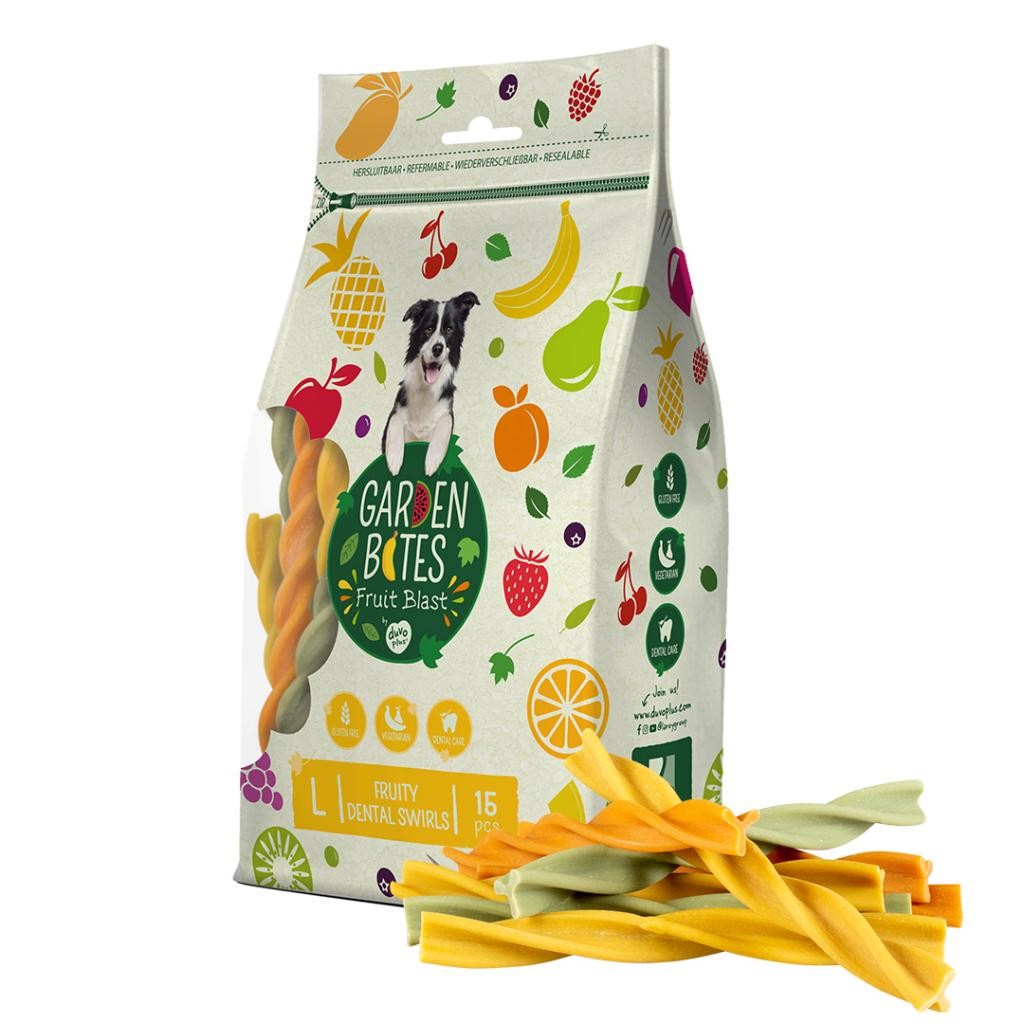 Snack para perros Garden Bites Fruity dental swirls