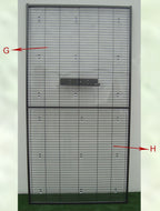 Panel PVC rígido transparente voladero loro (piezas G, H, I, J, J1, K, L)