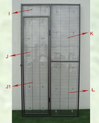 Panel PVC rígido transparente voladero loro (piezas G, H, I, J, J1, K, L)