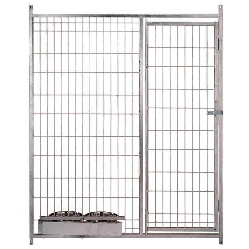 Frente de Boxes para Perros Malla 5 x 10 cm con Comederos