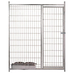 Frente de Boxes para Perros Malla 5 x 10 cm con Comederos