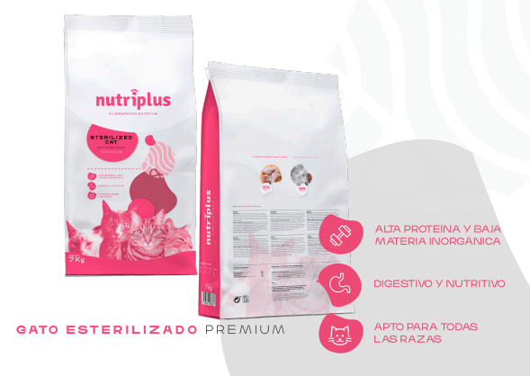 Pienso Nutriplus para gatos sterilizados