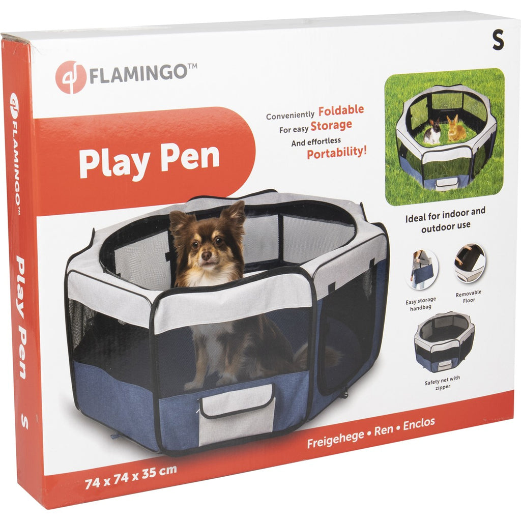 Parque Para Perro Flamingo Flavio - Gris Azul