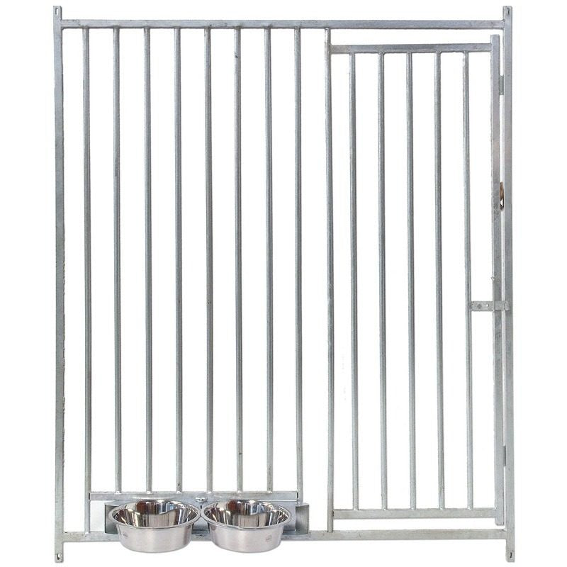 Frente de Boxes para Perros con Comederos Barrotes 8cm