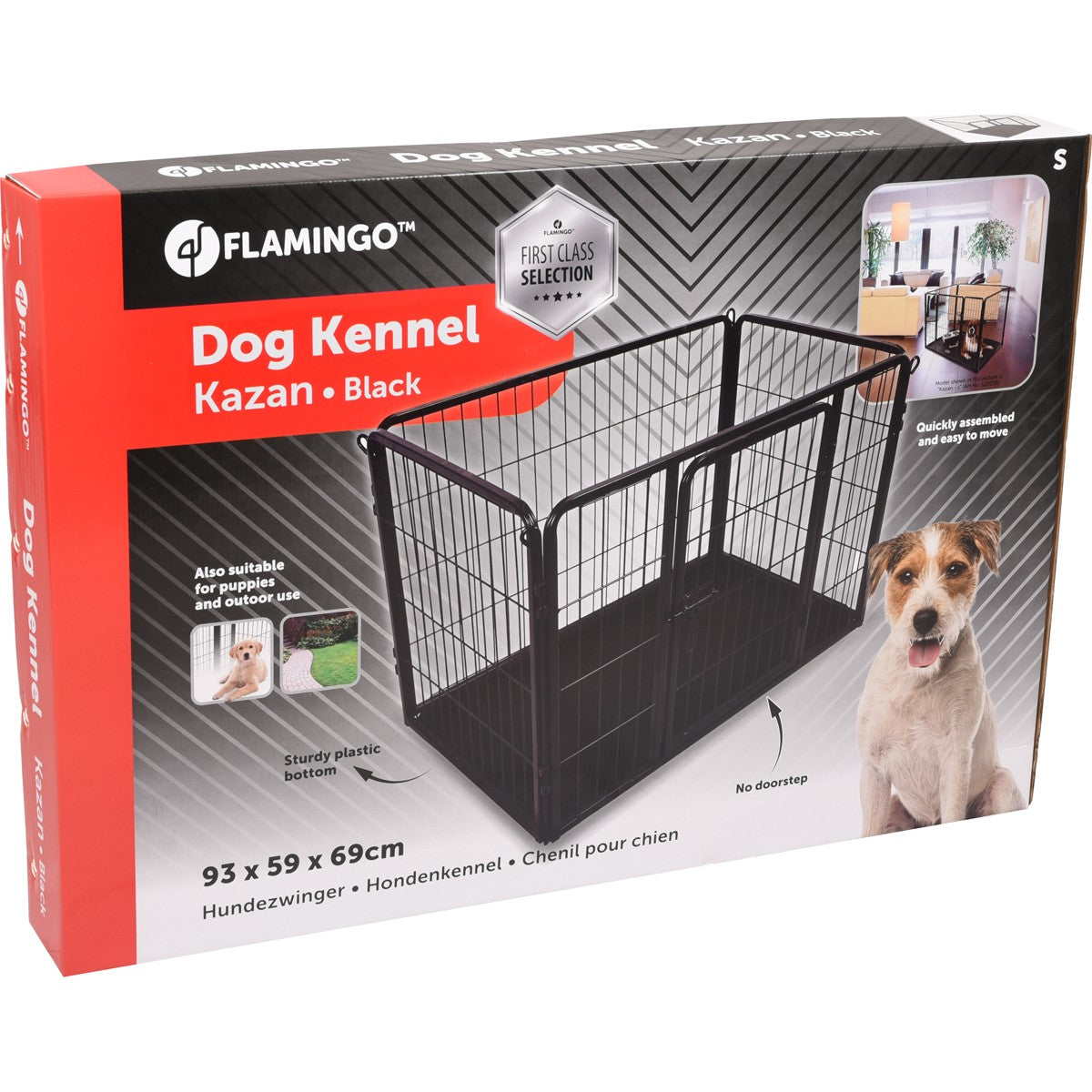 Jaula para perros Flamingo Kazan Negro
