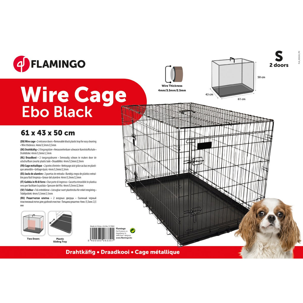 Jaula Para Perro Flamingo Ebo 2 Puertas- Negro