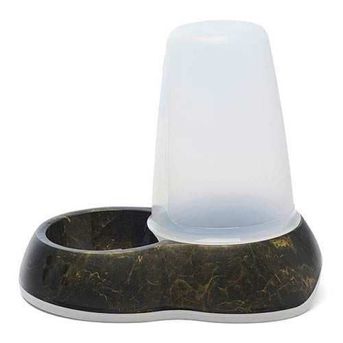 Comedero Dispensador Loop Marble Negro