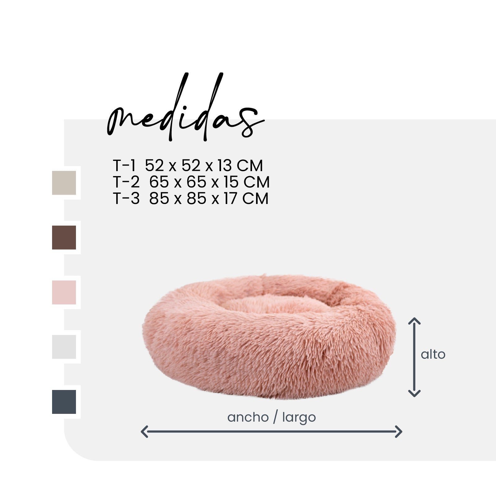 YAGU DESCANSO CUNA DONUT ANTIESTRES ROSA
