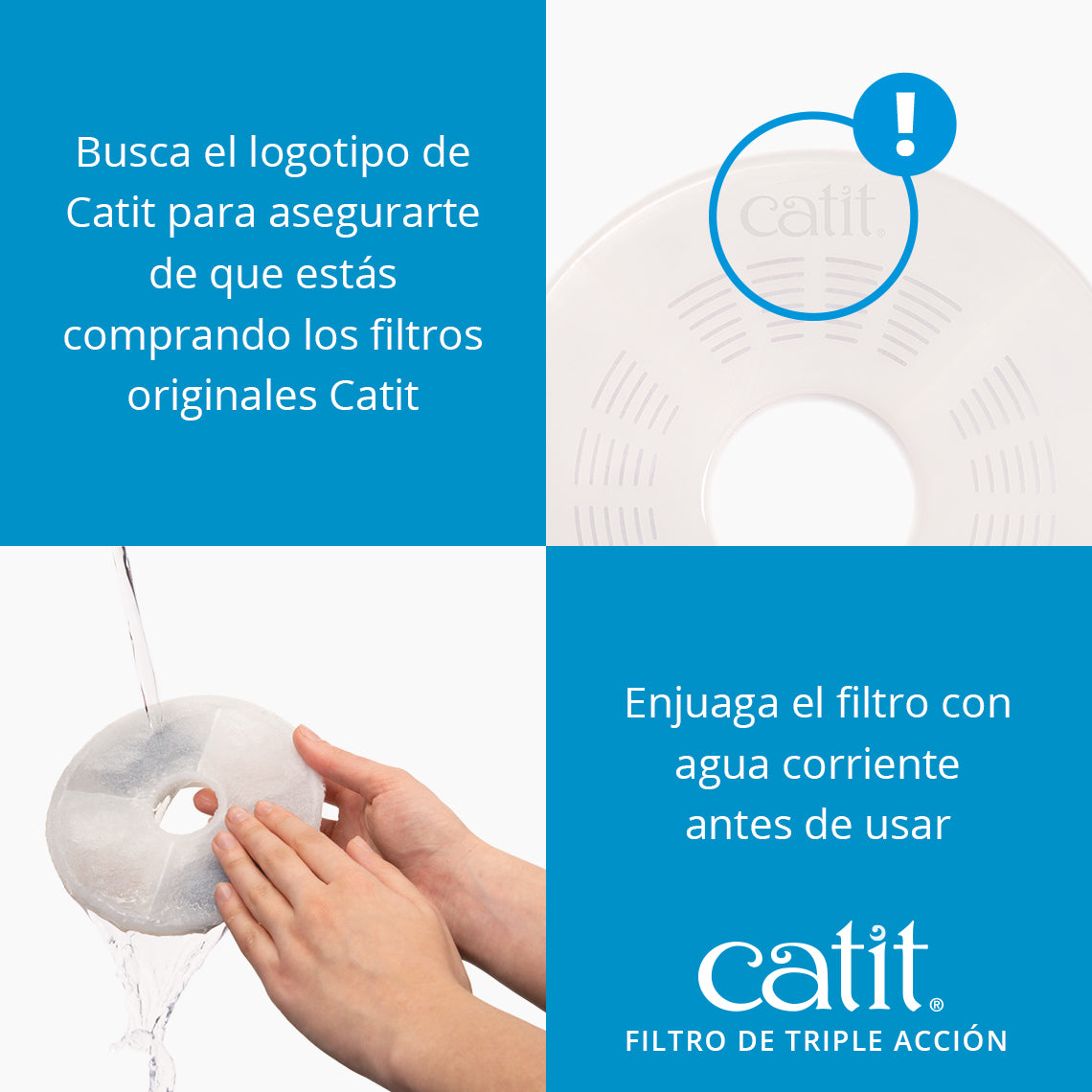 Catit Filtro de Triple Acción para Fuentes, 12 uds